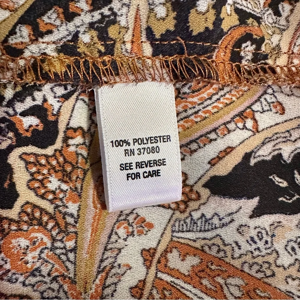 Cato Paisley Print Women's Top Diagonal High-Low Size XL - Picture 6 of 8